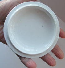 Load image into Gallery viewer, 1920s Mak Merry Scottish Art Pottery Lidded Dish or Powder Bowl Blue with White Prunus
