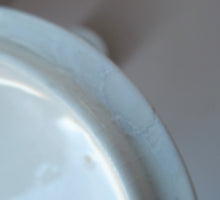 Load image into Gallery viewer, 1920s Mak Merry Scottish Art Pottery Lidded Dish or Powder Bowl Blue with White Prunus
