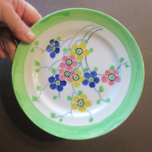 SCOTTISH POTTERY. Charming Little 1930s BOUGH Pottery TRIO. Cup, Saucer and Matching Side Plate