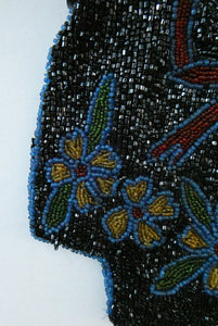 Antique Edwardian Glass Micro Bead Evening Bag with Celluloid Clasp