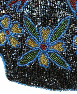 Antique Edwardian Glass Micro Bead Evening Bag with Celluloid Clasp