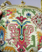 Load image into Gallery viewer, 1930s Art Deco Aztec Revival Embroidered Tapesty Evening Bag
