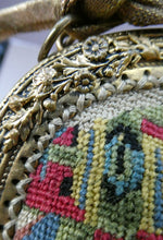 Load image into Gallery viewer, 1930s Art Deco Aztec Revival Embroidered Tapesty Evening Bag
