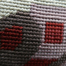 Load image into Gallery viewer, rt Deco Bauhaus Tapestry Bag 1930s with Amber Bakelite Handles
