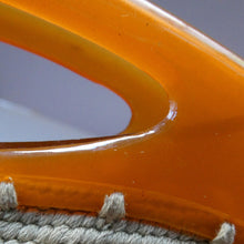 Load image into Gallery viewer, rt Deco Bauhaus Tapestry Bag 1930s with Amber Bakelite Handles
