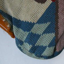 Load image into Gallery viewer, rt Deco Bauhaus Tapestry Bag 1930s with Amber Bakelite Handles
