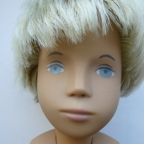 Vintage 1970s Sasha Doll Gregor in Denim Outfit. Original Tag