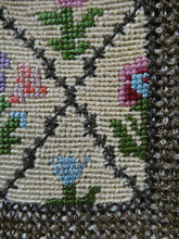 Load image into Gallery viewer, Vintage 1930s Art Deco Beaded Evening Bag with Needlepoint Panels. Very Unusual
