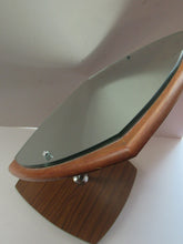 Load image into Gallery viewer, G-Plan Style Teak Veneer Tabletop Desktop Mirror Rotating 1960s
