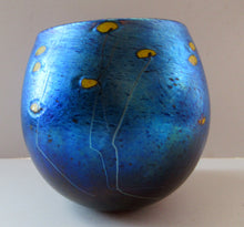 Load image into Gallery viewer, 1981 Siddy Langley 1981 British Studio Glass Iridescent Bowl 
