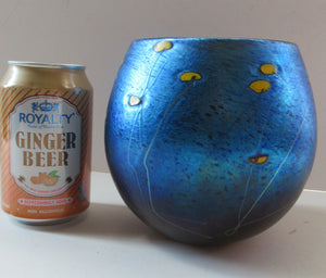 1981 Siddy Langley 1981 British Studio Glass Iridescent Bowl 