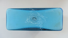 Load image into Gallery viewer, Saaed Golkar Iranian Iran Art Glass Vase. Oblong Blue with Glass Trails
