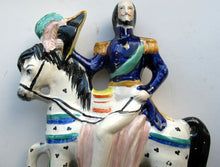 Load image into Gallery viewer, Antique Staffordshire Flatback Figurine. The Duke of Cambridge on Horseback
