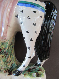 Antique Staffordshire Flatback Figurine. The Duke of Cambridge on Horseback