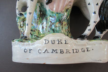 Load image into Gallery viewer, Antique Staffordshire Flatback Figurine. The Duke of Cambridge on Horseback
