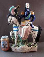 Load image into Gallery viewer, Antique Staffordshire Flatback Figurine. The Duke of Cambridge on Horseback
