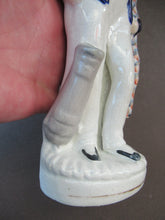 Load image into Gallery viewer, 1860s Staffordshire Flatback Figurine Crimean Sailor with Flag and Canon
