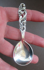 Pair of Brodrene Mylius Tele Pattern Art Nouvean Silver Spoons
