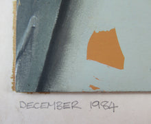 Load image into Gallery viewer, 1980s Abstract Painting Paul Burgess Camberwell of School of Art Dated 1984
