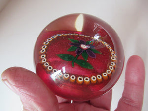 1980s Early Selkirk Glass Scottish Lampwork Paperweight Peter Holmes