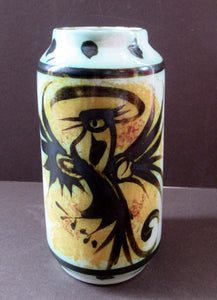 1960s Celtic Pottery Cornwall Newlyn Phoenix Vase