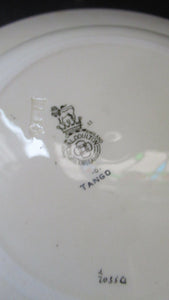 Art Deco 1930s Royal Doulton Orange Red Tango Pattern Soup Bowls or Dishes