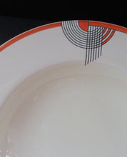 Load image into Gallery viewer, Art Deco 1930s Royal Doulton Orange Red Tango Pattern Soup Bowls or Dishes
