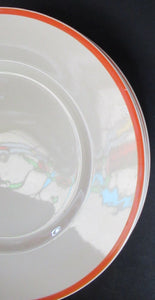 Royal Doulton 1930s Orange Tango Dessert Plates 9 1/2 inches