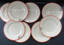 Load image into Gallery viewer, Royal Doulton 1930s Orange Tango Dessert Plates 9 1/2 inches
