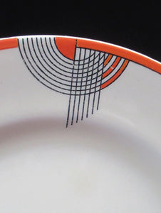 Royal Doulton 1930s Orange Tango Dessert Plates 9 1/2 inches