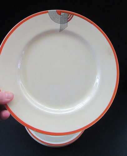 Royal Doulton 1930s Orange Tango Dessert Plates 9 1/2 inches