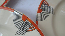 Load image into Gallery viewer, 1930s Art Deco Orange Red Royal Doulton Tango Cermamic Side Plates
