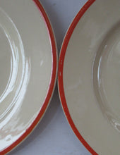 Load image into Gallery viewer, 1930s Art Deco Orange Red Royal Doulton Tango Cermamic Side Plates
