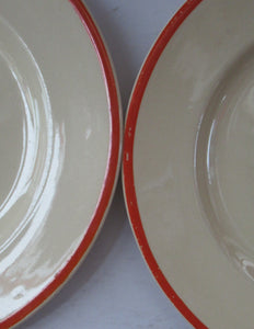 1930s Art Deco Orange Red Royal Doulton Tango Cermamic Side Plates