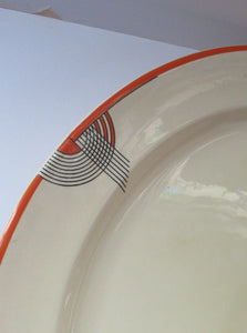 Massive Royal Doulton Orange Tango 1930s Art Deco Serving Platter