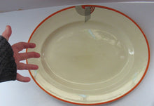 Load image into Gallery viewer, Massive Royal Doulton Orange Tango 1930s Art Deco Serving Platter

