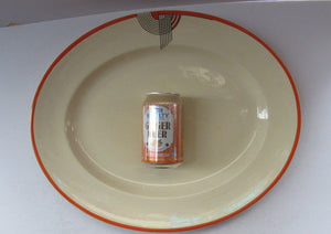 Massive Royal Doulton Orange Tango 1930s Art Deco Serving Platter