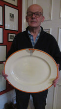 Load image into Gallery viewer, Massive Royal Doulton Orange Tango 1930s Art Deco Serving Platter
