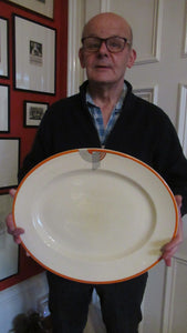 Massive Royal Doulton Orange Tango 1930s Art Deco Serving Platter