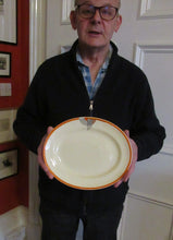 Load image into Gallery viewer, Large Royal Doulton Orange Tango 1930s Art Deco Serving Platter
