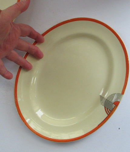Large Royal Doulton Orange Tango 1930s Art Deco Serving Platter