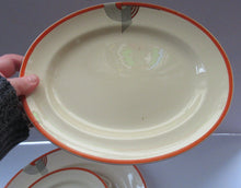 Load image into Gallery viewer, Smaller Royal Doulton Orange 1930s Art Deco Tango Pattern Serving Platter
