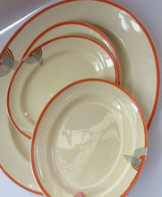 Load image into Gallery viewer, Smaller Royal Doulton Orange 1930s Art Deco Tango Pattern Serving Platter
