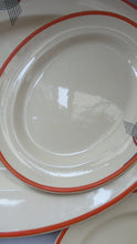 Load image into Gallery viewer, Smaller Royal Doulton Orange 1930s Art Deco Tango Pattern Serving Platter
