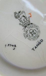 Royal Doulton 1930s Art Deco Royal Tango Lidded Cup and Saucer