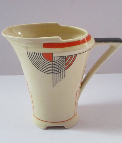 Royal Doulton Orange Tango 1930s Art Deco Milk Jug or Creamer