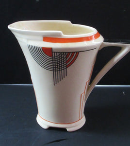 Royal Doulton Orange Tango 1930s Art Deco Milk Jug or Creamer