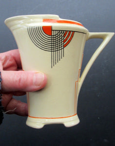 Royal Doulton Orange Tango 1930s Art Deco Milk Jug or Creamer