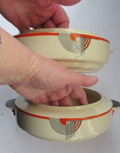Load image into Gallery viewer, 1930s Art Deco Royal Doulton Orange Tango Open Serving Bowl
