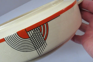 1930s Art Deco Royal Doulton Orange Tango Open Serving Bowl